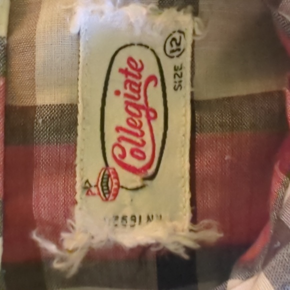 Set Of 4 1960s Boys Plaid Short Sleeve Button Up Shirts Size 12 - Picture 6 of 10